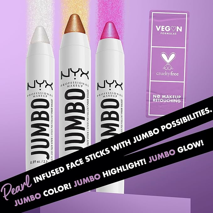 NYX PROFESSIONAL MAKEUP, Jumbo Multi-Use Face Highlighter Stick - Apple Pie-VivaGrace Women