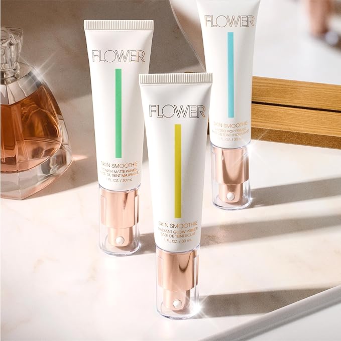 FLOWER BEAUTY By Drew Barrymore Skin Smoothie Radiant Glow Primer - Natural + Radiant Finish - Weightless Texture - Antioxidant-Rich + Silky Finish-VivaGrace Women