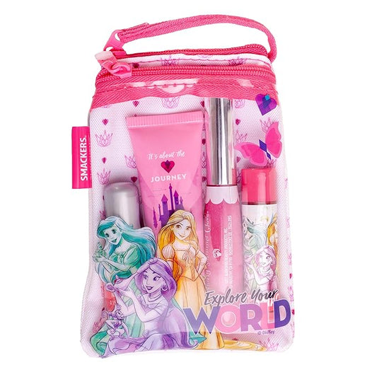 Lip Smacker Princess Glam Bag Makeup Set, Lip Balm, Lip Gloss, Nail Polish, Lotion-VivaGrace Women