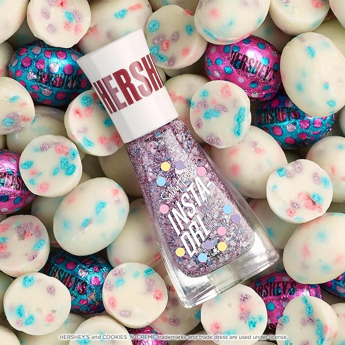 Sally Hansen Insta-Dri X Hershey's Cookies 'n' Creme Eggs, Tulip Temptation, Quick Dry, Long Lasting, Streak-Free Shine, Yellow Nail Polish, 0.31 fl oz.