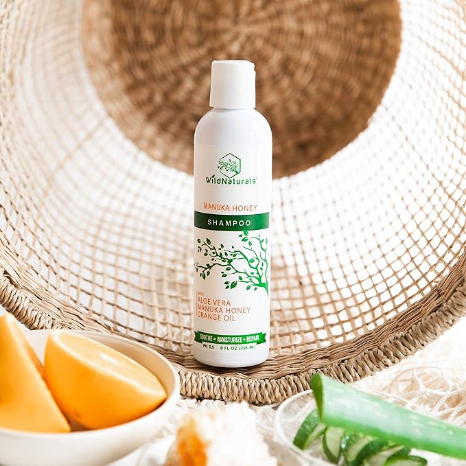 Manuka Honey Shampoo and Conditioner - Soothing Moisturizing Formula for Eczema, Psoriasis, Curly Hair and Color-Safe - All Natural Set-VivaGrace Women