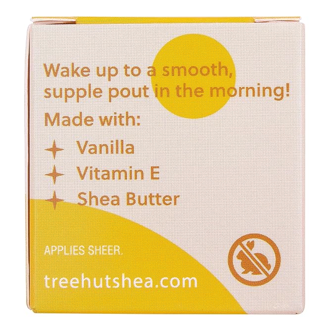 Tree Hut Vanilla Overnight Lip Mask | Leave on Overnight & Wake up to Soft, Hydrated Lips | Elevate your Self Care Routine | .6 oz.-VivaGrace Women