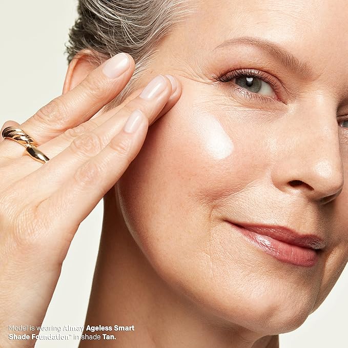 Almay Anti-Aging Foundation, Smart Shade Face Makeup with Hyaluronic Acid, Niacinamide, Vitamin C & E, Hypoallergenic-Fragrance Free, 600 Tan, 1 Fl Oz (Pack of 1)-VivaGrace Women