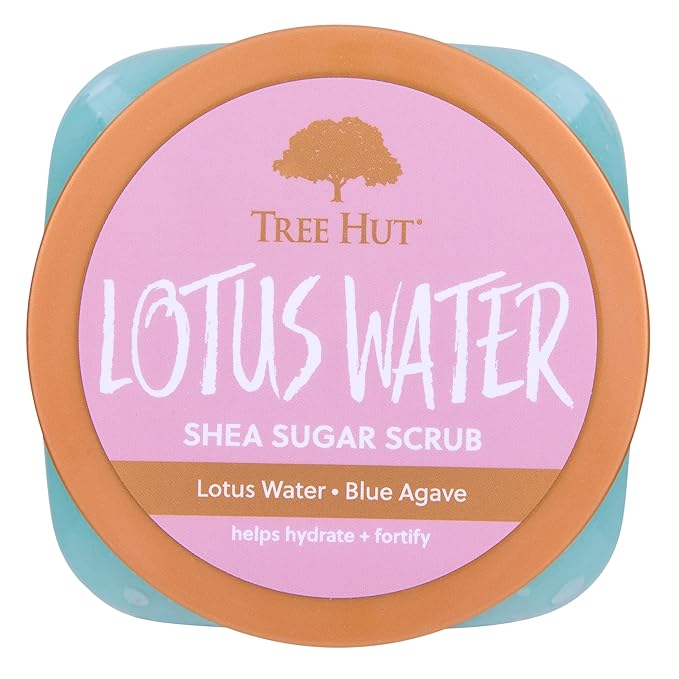 Tree Hut Lotus Water Shea Sugar Scrub | Exfoliating Body Scrub Removes Dead, Dry Skin for a Soft & Hydrated Feel | Nourishing Essential Body Care | 18 fl oz.-VivaGrace Women