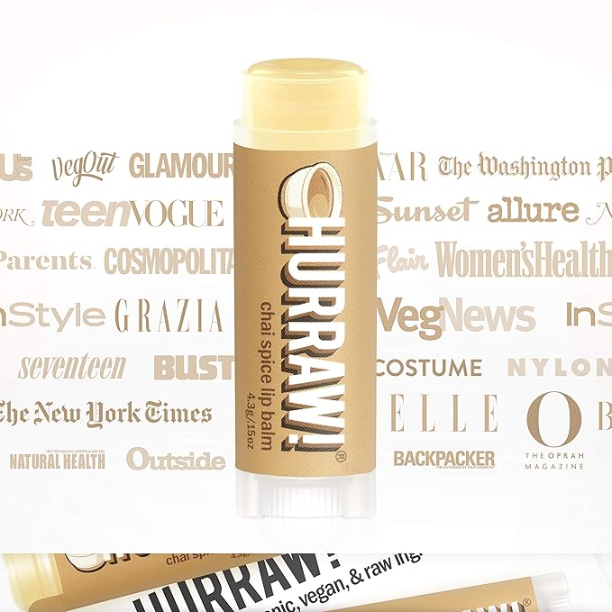 Hurraw! Chai Spice Lip Balm, 2 Pack: Organic, Certified Vegan, Cruelty and Gluten Free. Non-GMO, 100% Natural Ingredients. Bee, Shea, Soy and Palm Free. Made in USA-VivaGrace Women