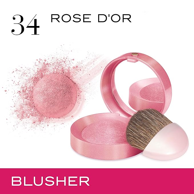 Bourjois Blush for Women, No. 34 Rose d'or, 0.08 Ounce-VivaGrace Women