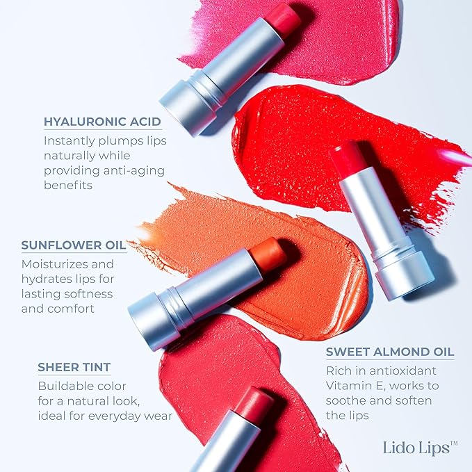 Tinted Lip Balm. Moisturizing Sheer, Buildable Lip Color with Hyaluronic Acid, Vitamin E and Rich Oil, Perfect Revitalizer for Chapped Lips. Beauty Plumper Moisturizer 0.21oz- Orchid-VivaGrace Women