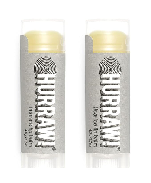 Hurraw! Licorice Lip Balm, 2 Pack: Organic, Certified Vegan, Cruelty and Gluten Free. Non-GMO, 100% Natural Ingredients. Bee, Shea, Soy and Palm Free. Made in USA-VivaGrace Women