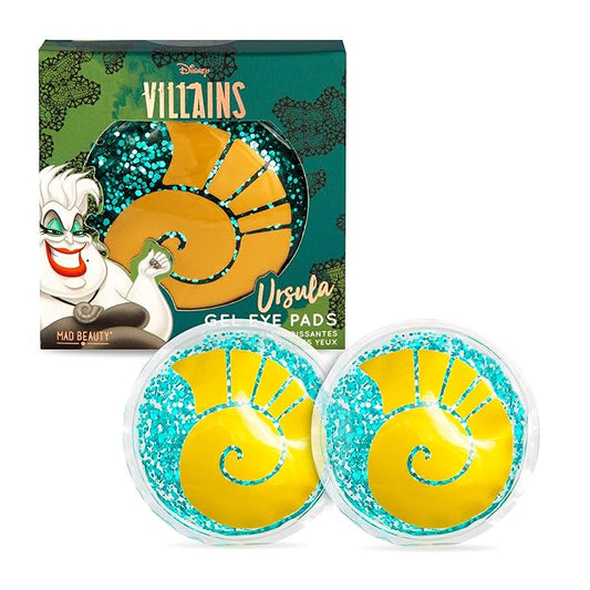 MAD BEAUTY Disney Villains Ursula Cooling Gel Eye Masks, Reusable, Soothing, Relaxing, Novelty Round Shell Eye Masks-VivaGrace Women