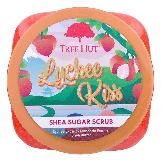 Tree Hut Lychee Kiss Shea Sugar Scrub | Exfoliating Body Scrub Removes Dead, Dry Skin for a Soft & Hydrated Feel | Nourishing Essential Body Care | 18 fl oz.-VivaGrace Women