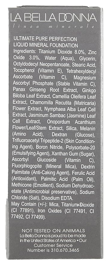 La Bella Donna Women's Ultimate Pure Perfection Liquid Mineral Foundation SPF 15 | Nicoletta-VivaGrace Women