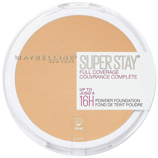 Maybelline Super Stay Full Coverage Powder Foundation Makeup, Up to 16 Hour Wear, Soft, Creamy Matte Foundation, Honey, 1 Count-VivaGrace Women