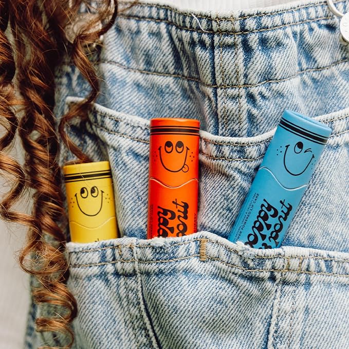 Poppy & Pout Kids Jumbo Lip Balm | All Natural Lip Balms & Moisturizers | Hydrates with Beeswax, Vitamin E, Organic Coconut Oil | Cruelty-Free | Lip Balm in Recyclable Cardboard Tube (Chipper Cherry)-VivaGrace Women
