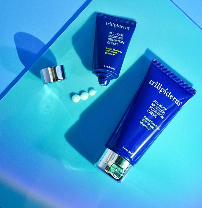 Trilipiderm All-Body Moisture Retention Créme 1oz x 3 + Broad Spectrum SPF 30 1oz x 3-VivaGrace Women