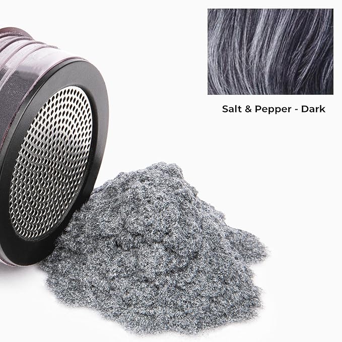 Trial Size - Eliminate Bald Spot and Thinning Hair Instantly. Make Thin Hair Look 10X Fuller. All-Natural Hair Thickening Fiber. Salt & Pepper - Dark-VivaGrace Women