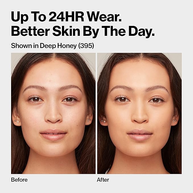 Revlon Liquid Foundation, ColorStay Face Makeup for Combination & Oily Skin, SPF 15, Medium-Full Coverage with Matte Finish, Light Honey (260), 1.0 oz-VivaGrace Women