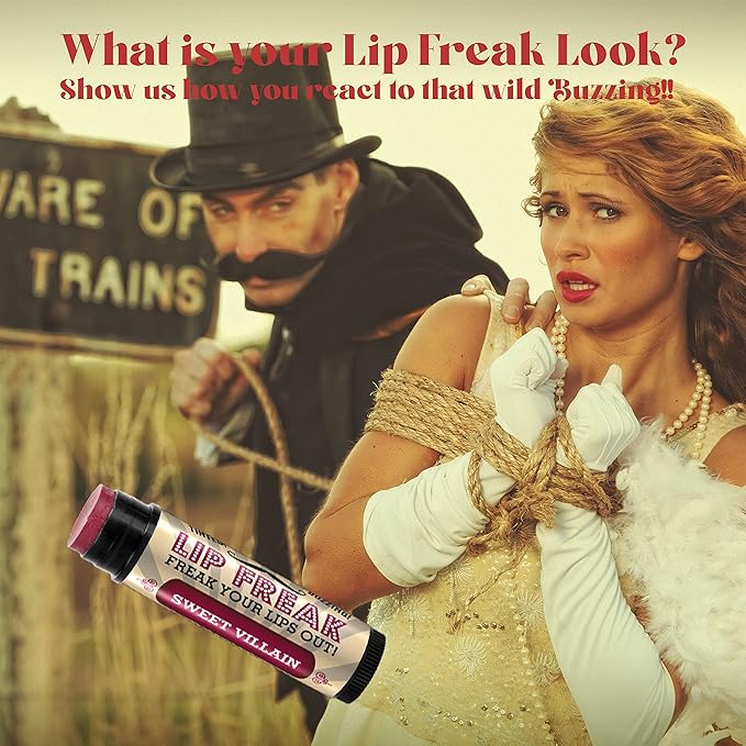 Doctor Lip Bang's BUZZING Lip Balm | Lip Freak | 100% All Natural | Cruelty Free | Sweet Villain | 2 Pack-VivaGrace Women