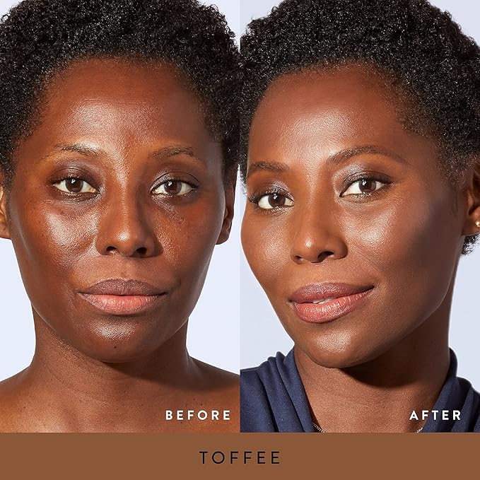 LAURA GELLER NEW YORK Baked Balance-n-Brighten Foundation with Kabuki Brush Makeup Set, Toffee-VivaGrace Women