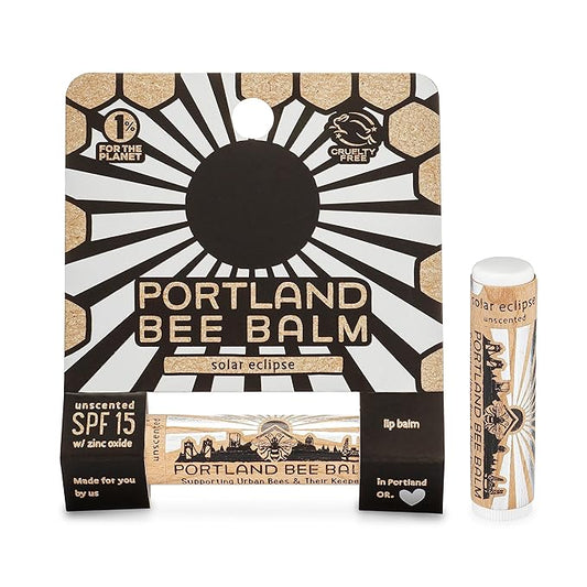 Portland Bee Balm Solar Eclipse All Natural Handmade Beeswax Based SPF 15 Lip Balm, 1 Count-VivaGrace Women