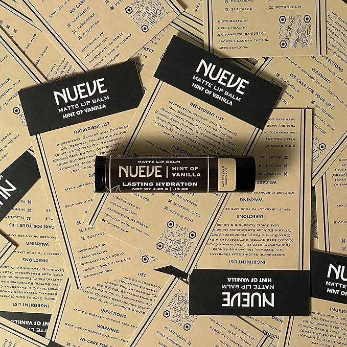 Lip Balm, Long-Lasting, Moisturizing Formula, Nourishing Lip Care, 100% Natural, Hint of Vanilla, Matte Finish (3)-VivaGrace Women