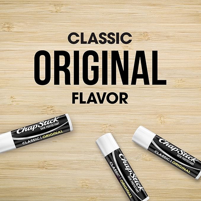 ChapStick Classic Original Lip Balm Tubes, Lip Care - 0.15 Oz (Pack of 12)-VivaGrace Women