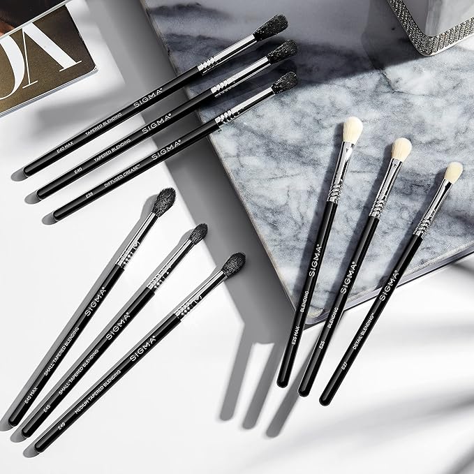 Sigma Beauty Professional E45 Eye Makeup Brush – Small Tapered Eyeshadow Blending Brush with SigmaTech® fibers for Seamless Eyeshadow Blending, Pointed Eyeshadow Brush for the Perfect Cut Crease-VivaGrace Women
