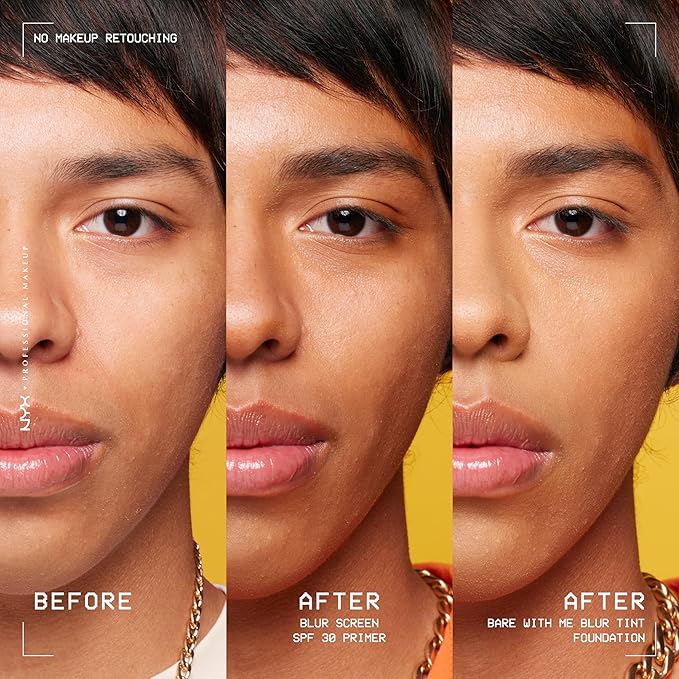 NYX PROFESSIONAL MAKEUP Blurscreen SPF 30 Primer, 3-in-1 Blurring Makeup Primer with Sunscreen, Vegan Formula with No White Cast or Greasy Feeling-VivaGrace Women