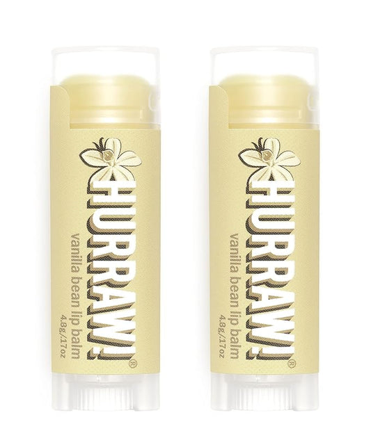 Hurraw! Vanilla Bean Lip Balm, 2 Pack: Organic, Certified Vegan, Cruelty and Gluten Free. Non-GMO, 100% Natural Ingredients. Bee, Shea, Soy and Palm Free. Made in USA-VivaGrace Women