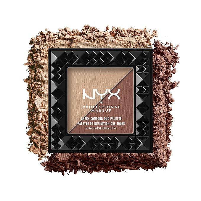 NYX PROFESSIONAL MAKEUP Cheek Contour Duo Palette, Ginger and Pepper, 0.18 Ounce-VivaGrace Women
