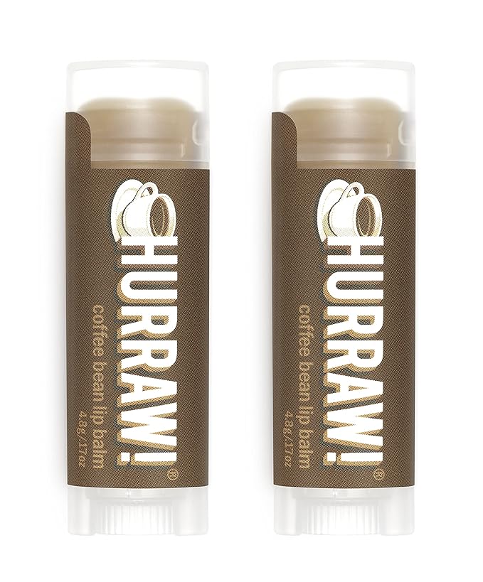 Hurraw! Coffee Bean Lip Balm, 2 Pack: Organic, Certified Vegan, Cruelty and Gluten Free. Non-GMO, 100% Natural Ingredients. Bee, Shea, Soy and Palm Free. Made in USA-VivaGrace Women
