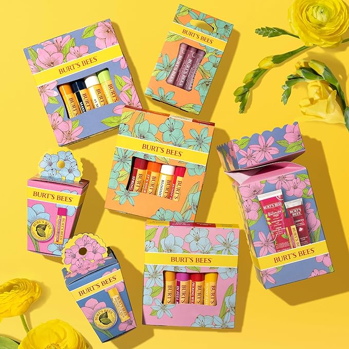 Burt's Bees Mothers Day Gifts for Mom, 3 Self Care Products, You're One in a Melon - Watermelon & Mint Hand Cream, Watermelon Lip Balm & Watermelon Rush Squeezy Tinted Lip Balm (Packaging May Vary)-VivaGrace Women