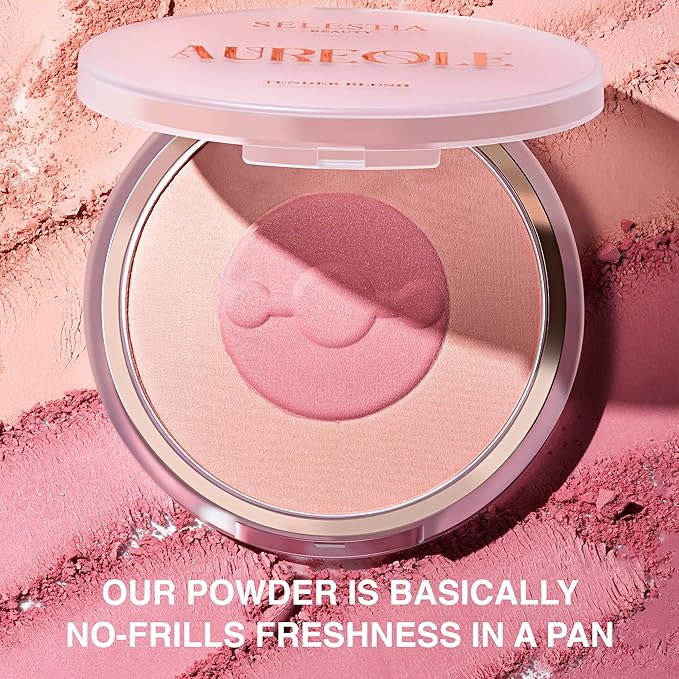 Blush Duo Aureole - High Pigmented Pink Blush for Cheeks - Blush Powder with Matte Finish - Easy-to-Blend Texture - Mix or Use Separately, 0.53 Oz-VivaGrace Women