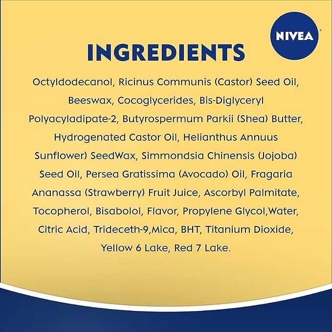 NIVEA Strawberry Lip Care - Tinted Lip Balm for Beautiful, Soft Lips - Pack of 4-VivaGrace Women