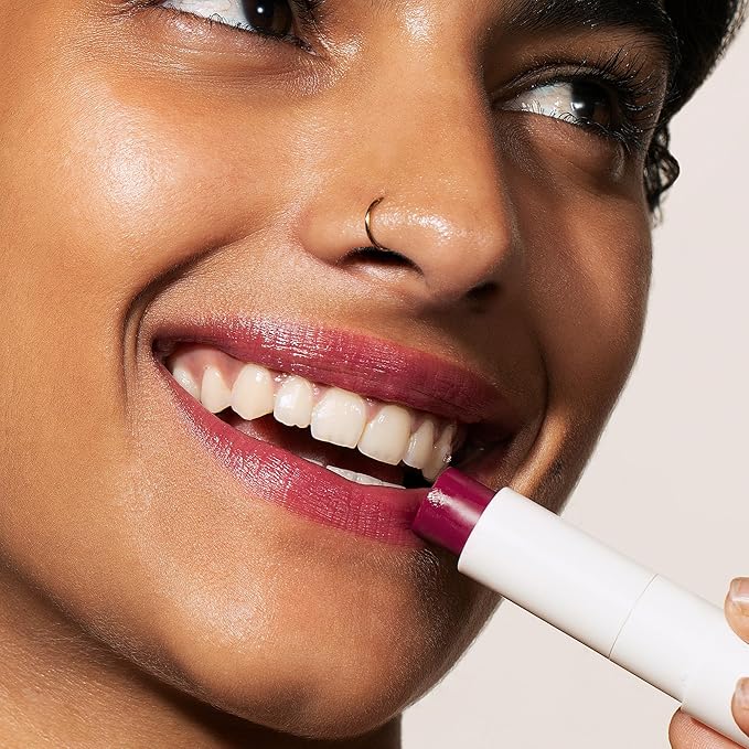 Melixir Vegan Lip Butter #16 Wine Stain (+11 more colors), Hydrating Tinted Lip Balm Stick, Bee-Free, Petrolatum-Free, Plant-Based, Moisturizes Dry Chapped Lips With Shea Butter, Sheer Natural Finish-VivaGrace Women