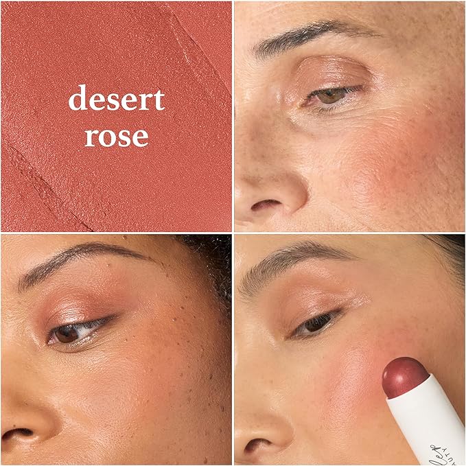 Julep Skip The Brush Cream to Powder Blush Stick - Desert Rose - Blendable and Buildable Color - 2-in-1 Blush and Lip Makeup Stick-VivaGrace Women