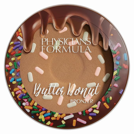 Physicians Formula Murumuru Butter Cheat Day Donut Bronzer, Lightweight, Cruelty-Free, For Sensitive Skin, Dark Shimmer Cream Bronzer, 0.38Oz, Sprinkles-VivaGrace Women