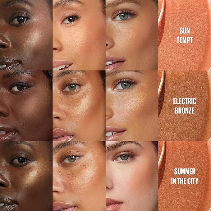 Maybelline Sunkisser Multi-Use Liquid Blush and Bronzer, Blendable, Longwear, Glowy Make Up, Electric Blush, 1 Count-VivaGrace Women