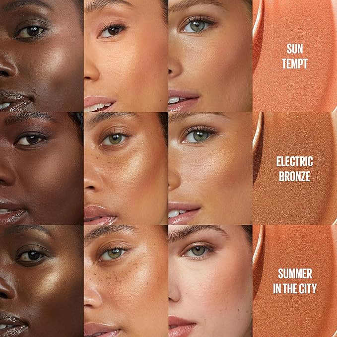 Maybelline Sunkisser Multi-Use Liquid Blush and Bronzer, Blendable, Longwear, Glowy Make Up, Summer In The City, 1 Count-VivaGrace Women