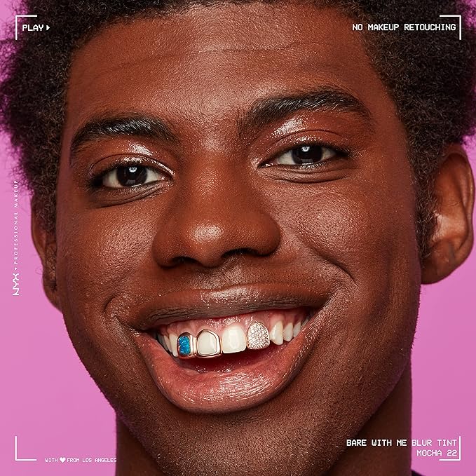 NYX PROFESSIONAL MAKEUP Bare With Me Blur Skin Tint Foundation Make Up with Matcha, Glycerin & Niacinamide - Mocha-VivaGrace Women