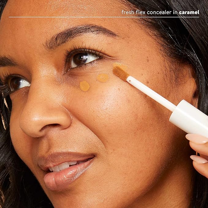Honest Beauty Fresh Flex Concealer with Niacinamide + Vitamin E + Hyaluronic Acid | Vegan + Cruelty free | Caramel, 0.17 fl oz-VivaGrace Women