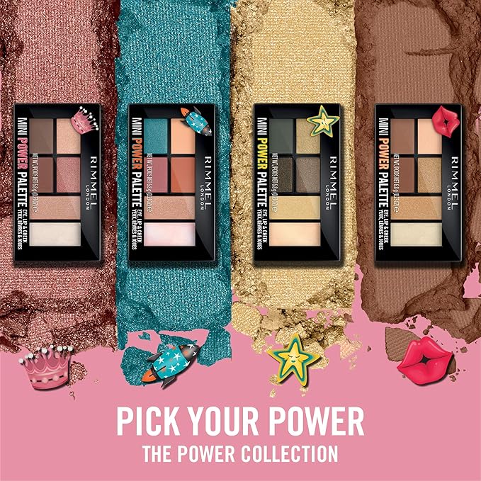 Rimmel Mini Power Palette Eye, Lip & Cheek Make-up Palette - 002 Sassy-VivaGrace Women