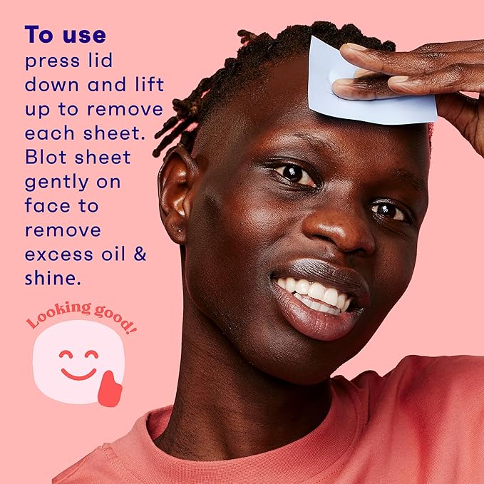 Clean & Clear Oil Absorbing Facial Sheets, Portable Blotting Papers for Face & Nose, Absorbing Blotting Sheets for Oily Skin to Instantly Remove Excess Oil & Shine, 3 x 50 ct-VivaGrace Women
