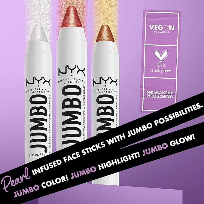 NYX PROFESSIONAL MAKEUP, Jumbo Multi-Use Face Highlighter Stick - Lemon Meringue-VivaGrace Women