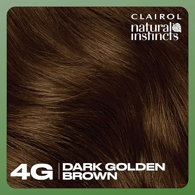 Clairol Natural Instincts Demi-Permanent Hair Dye, 4G Dark Golden Brown Hair Color, Pack of 1-VivaGrace Women