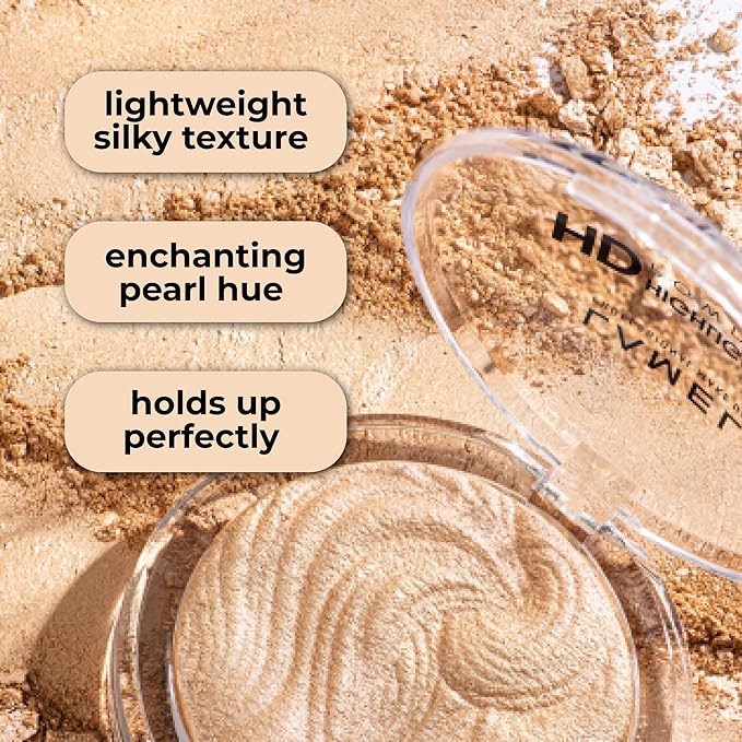 LAMEL HD Highlighting Face Powder - Natural Glow and Luminous Finish, Baked Blendable Pigmented Formula - Long-lasting & Fade-Resistant Wear, 402 12g/0.42 oz-VivaGrace Women