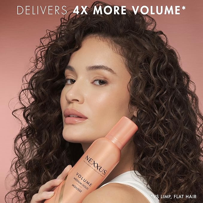 Nexxus Medium Hold Mousse Volume for a Light, Flexible Hold, with StyleProtect Technology 10.6 oz-VivaGrace Women