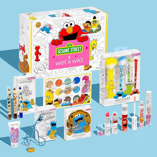 wet n wild Sesame Street Limited Edition PR Box - Makeup Set with Versatile Brushes, Vibrant Buildable & Blendable Palettes & Lip Glosses for Unique Looks, Cruelty-Free & Vegan-VivaGrace Women