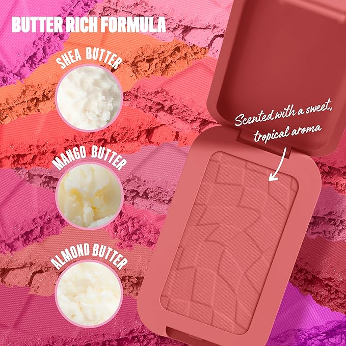 NYX PROFESSIONAL MAKEUP Buttermelt Powder Blush, Fade and Transfer-Resistant Blush, Up to 12HR Make Up Wear, Vegan Formula - Feeling Butta-VivaGrace Women