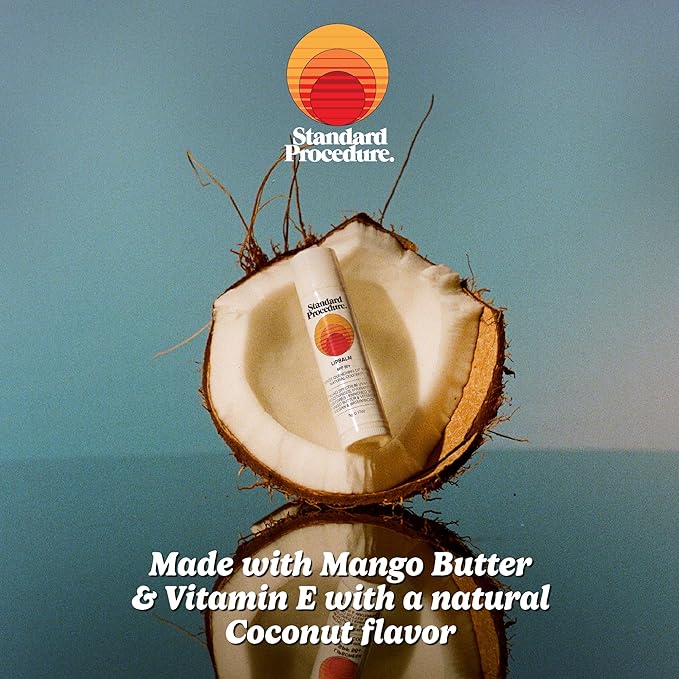 Standard Procedure. Lip Balm SPF 50+, Hydrating Lip Moisturizer For Dry & Cracked Lips, Waterproof, Mango Butter & Vitamin E, 0.17 oz-VivaGrace Women