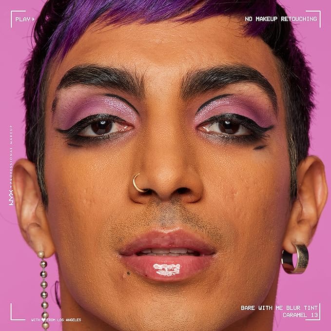 NYX PROFESSIONAL MAKEUP Bare With Me Blur Skin Tint Foundation Make Up with Matcha, Glycerin & Niacinamide - Caramel-VivaGrace Women